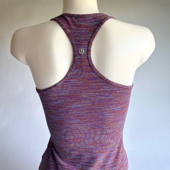 New Lululemon Orange Pink Blue Striped Top size S - Picture 7 of 10